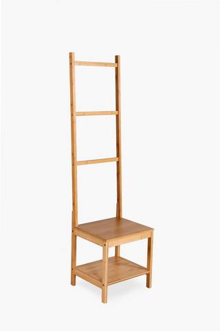 Bamboo Bathroom Towel 2 Tier Shelf