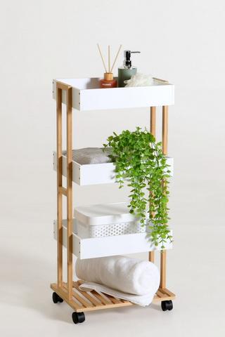 Bamboo Bathroom Trolley