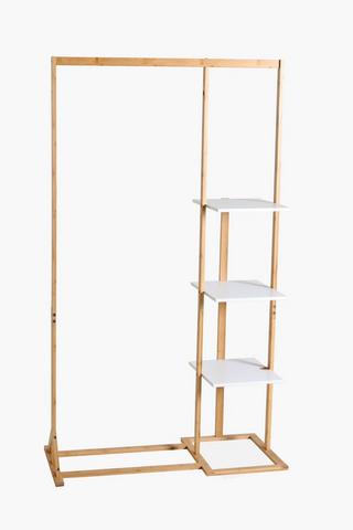 Bamboo Hanging Wardrobe And Shelves