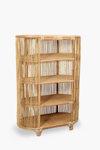 Rattan Pill Shape Bookcase