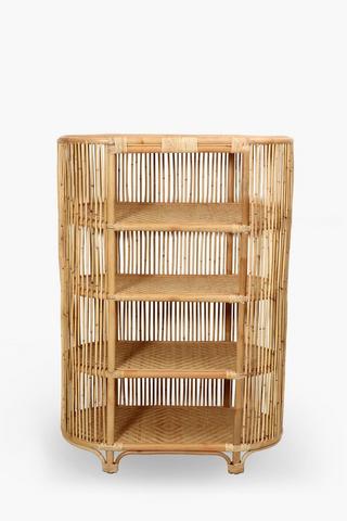 Rattan Pill Shape Bookcase