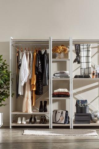 Urban Wardrobe Shelf Unit, 45x45x180 cm