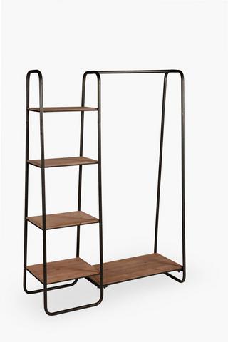 Sawyer Clothing Rail With Shelf 109x40x154 cm