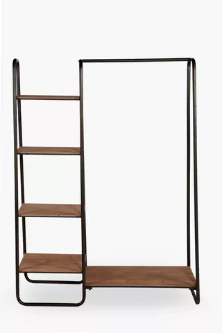 Sawyer Clothing Rail With Shelf, 109x40x154 cm