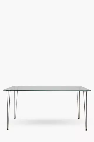 Milan Glass 6 Seater Dining Table