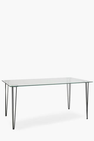 Milan Glass 6 Seater Dining Table
