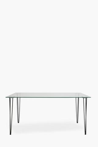 Milan Glass 6 Seater Dining Table