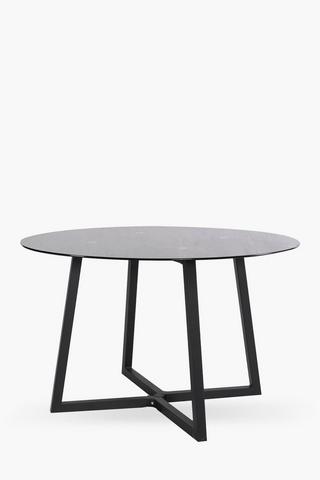 Glass Wishbone 6 Seater Dining Table