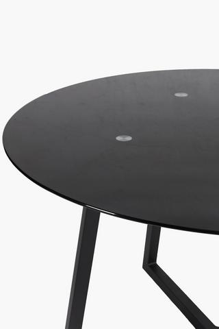 Glass Wishbone 6 Seater Dining Table