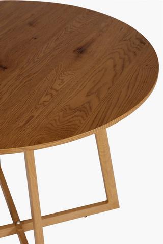 Oak Cross Leg Dining Table