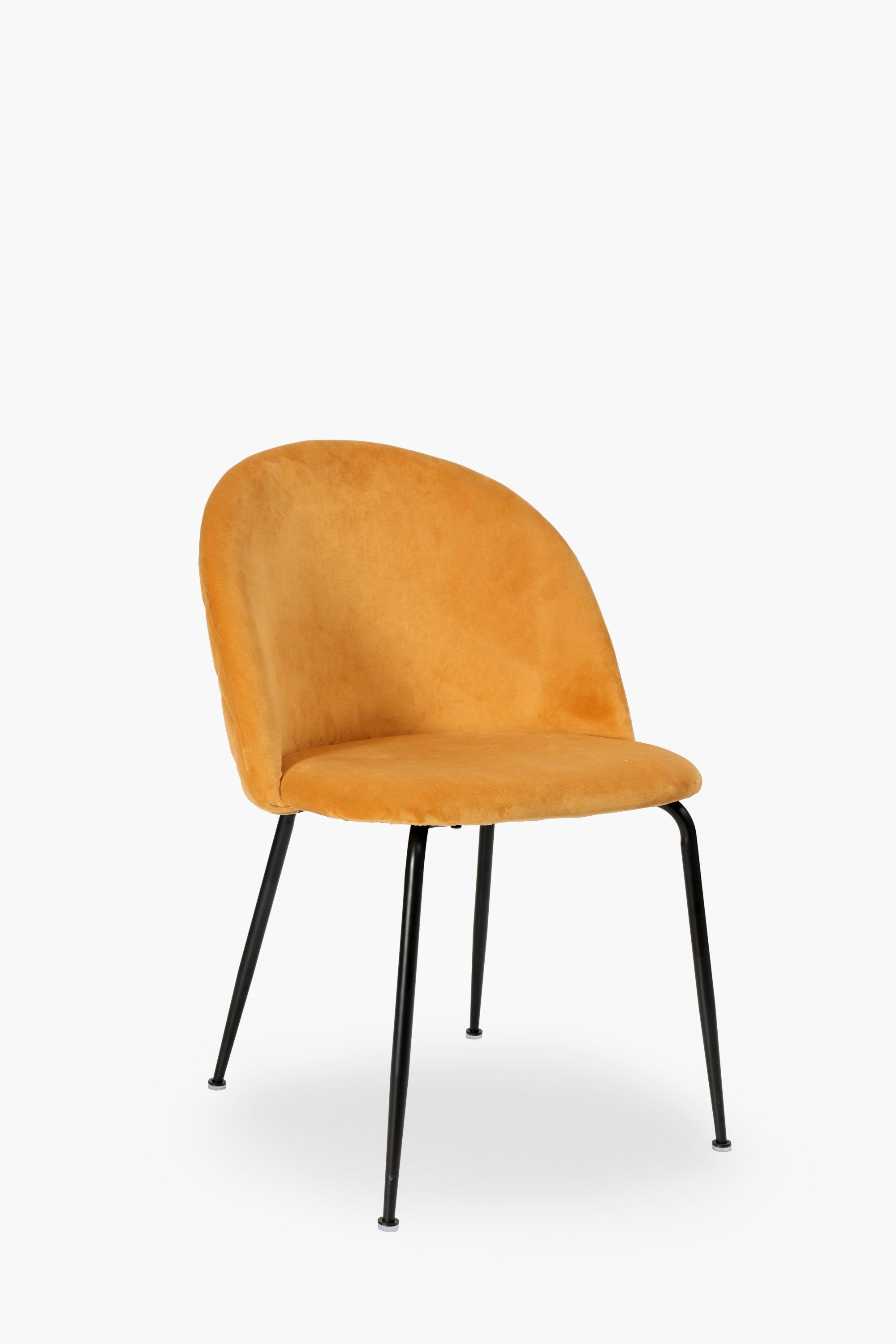 Round Back Quilted Velvet Chair