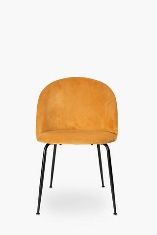 Round Back Quilted Velvet Chair