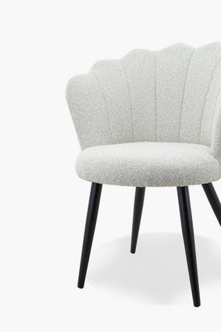 Scallop Boucle Dining Chair