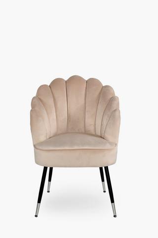 Scallop Velvet Dining Chair