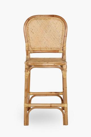 Round Back Rattan Bar Chair