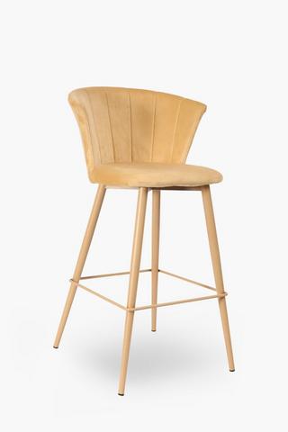 Scallop Velvet Bar Chair