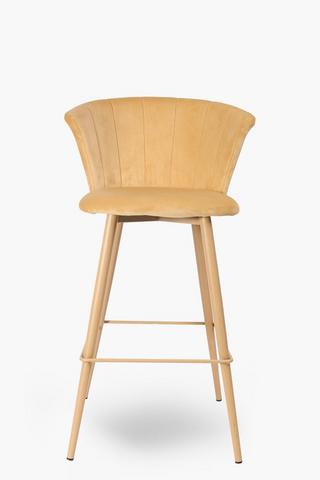Scallop Velvet Bar Chair