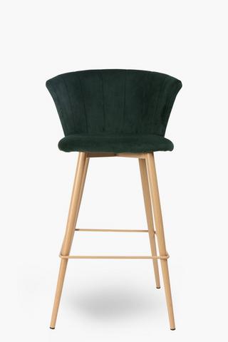 Scallop Velvet Bar Chair