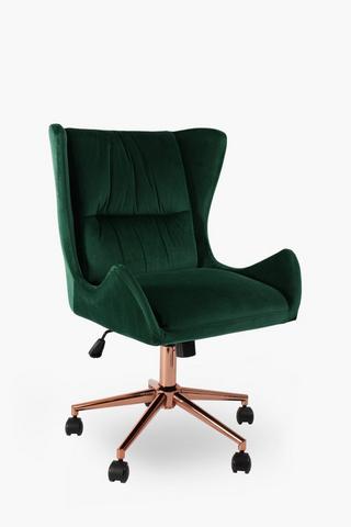 Wingback Velvet Office Chair