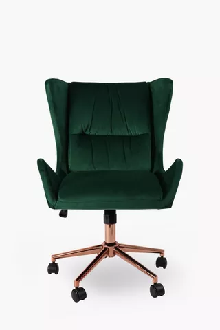 Wingback Velvet Office Chair