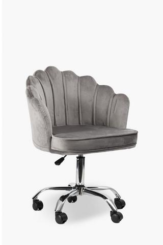 Scallop Velvet Office Chair