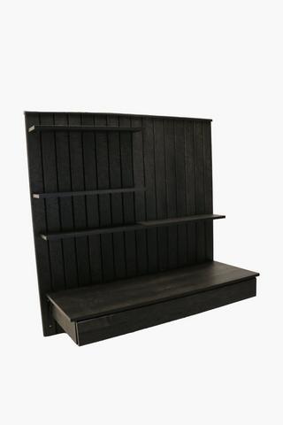 Slatted Wall Mount Office Desk