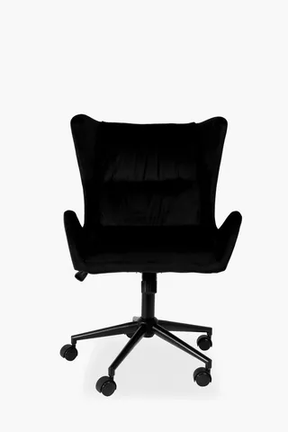 Wingback Velvet Office Chair