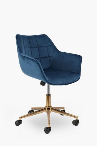 Velvet Upholstered Office Chair