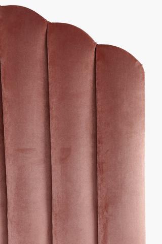 Scallop Velvet Queen Headboard