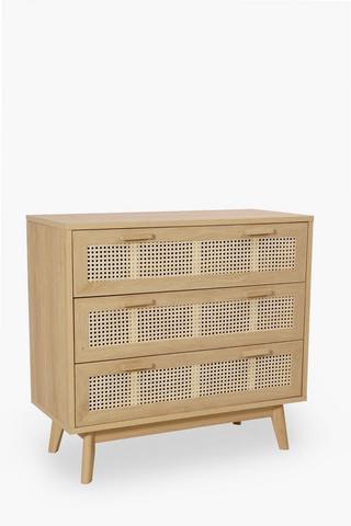 Rattan Dutch Weave 3 Drawer Unit