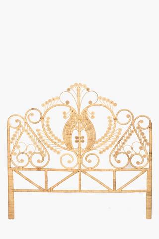 Scalloped Rattan Queen Headboard