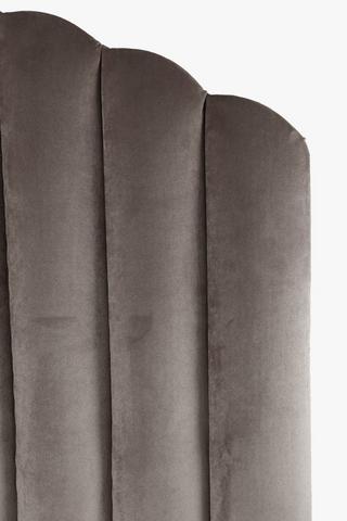 Scalloped Velvet Queen Headboard
