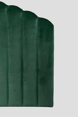 Scalloped Velvet Queen Headboard