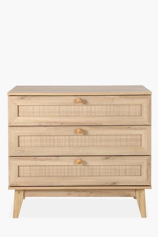 Rattan 3 Drawer Unit