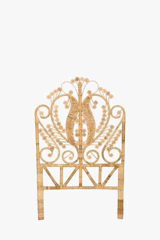 Scalloped Rattan Single Headboard