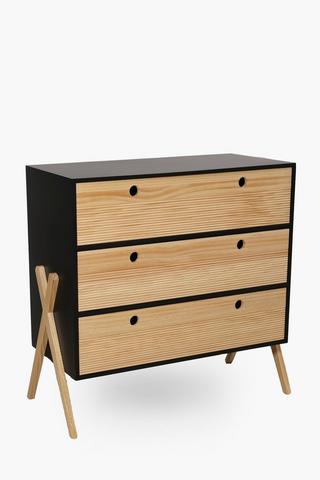 Urban Wood 3 Drawer Unit