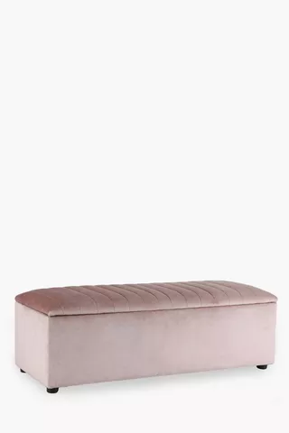 Ribbed Velvet Blanket Box