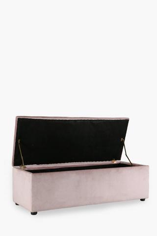 Ribbed Velvet Blanket Box