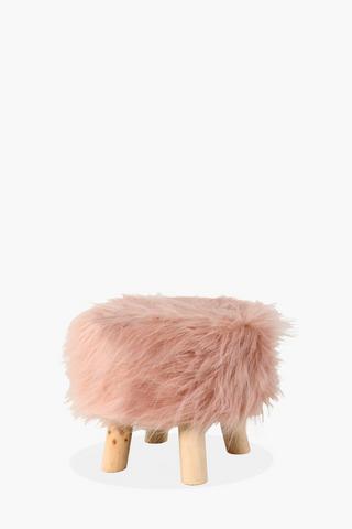 Faux Fur Mini Stool