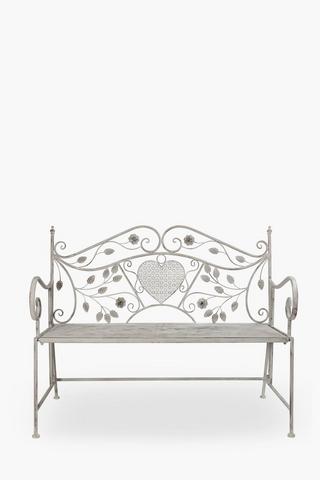 Metal Rose Bistro Bench