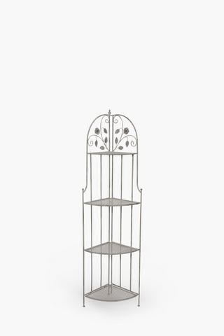 Metal Rose Corner Shelf