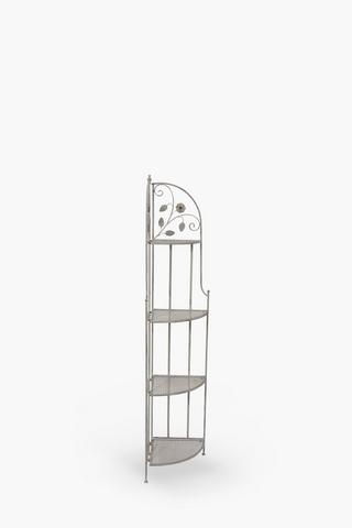 Metal Rose Corner Shelf