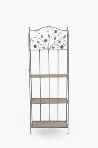 Metal Rose 3 Tier Shelf