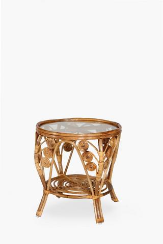 Swirl Cane Side Table
