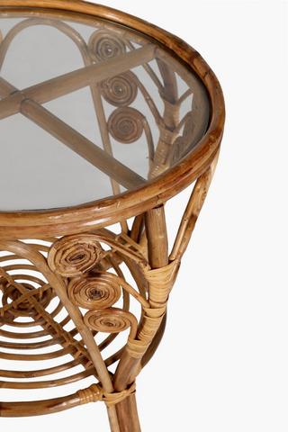 Swirl Cane Side Table