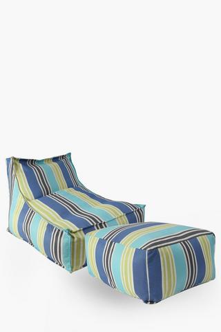 Stripe Snug Outdoor Pouffe