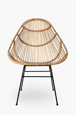 Rounded Rattan Chair