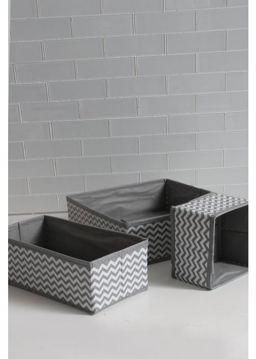 6 PIECE STORAGE BOX 1 Light Grey SHEET STREET