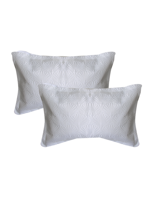 2 PACK QUILTED PILLOWCASES 1 White SHEET STREET