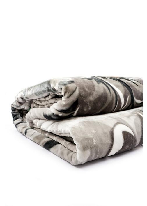 3KG ISOBELLE PRINTED MINK BLANKET 200X220CM 1 Teal SHEET STREET